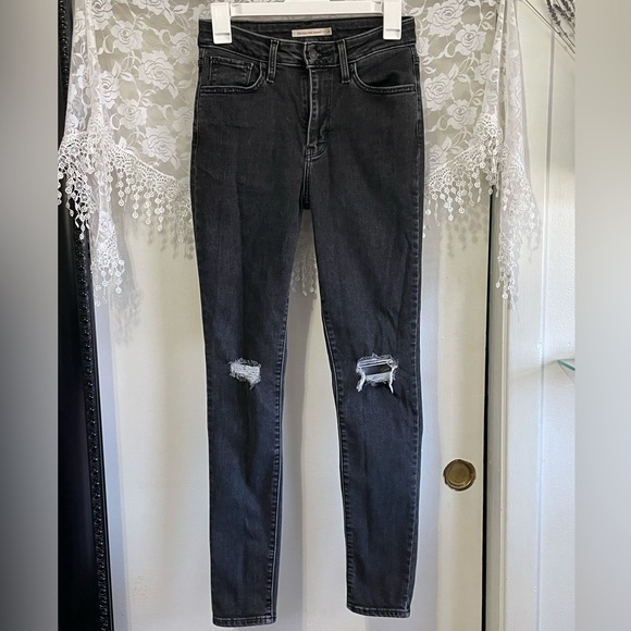 Levi’s 721 Distressed High Rise Skinny Jeans - Picture 1 of 5